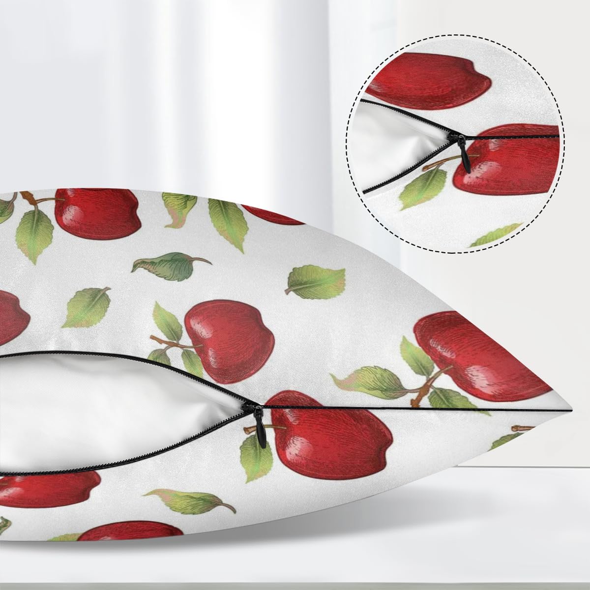 Aglebo Watercolor Apples Beautiful Body Pillow Covers Super Soft Satin Decorative Pillowcase with Hidden Zipper Cooling Breathable Case Rec…