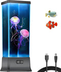 COLORLIFE Electric Jellyfish Tank Table Lamp with Color Changing Light Gift for Kids Men Women Home Deco for Room Mood Light for…