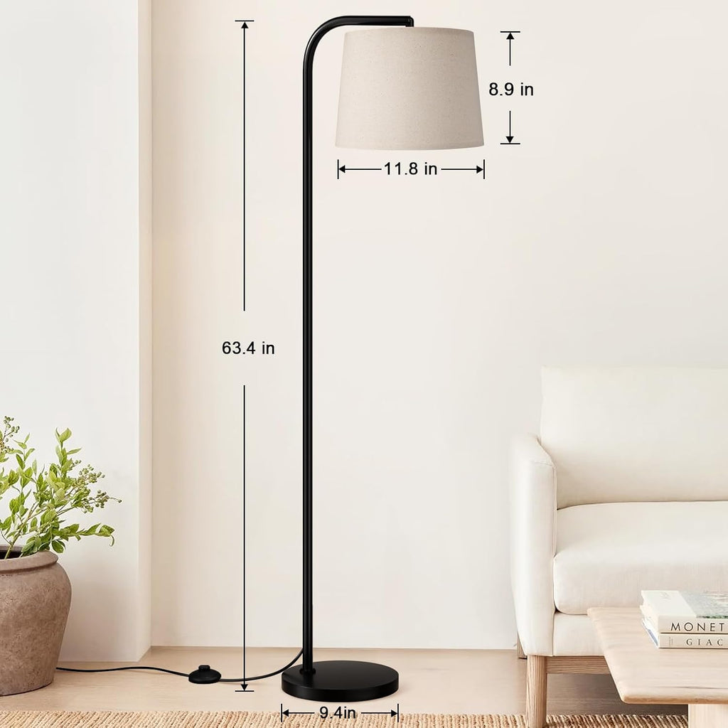 Ambimall Remote-Controlled Floor Lamp - Color Temperature Adjustable and Fully Dimmable, Standing Lamp for Living Room with Rotating…