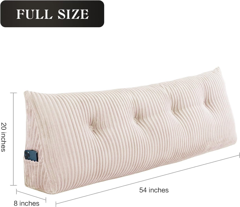 Sliguy Large Headboard Pillow, Headboard Wedge Pillow Bed Rest Reading Pillow Bolster Triangular for Sitting in Bed-Backrest Positioning Su…