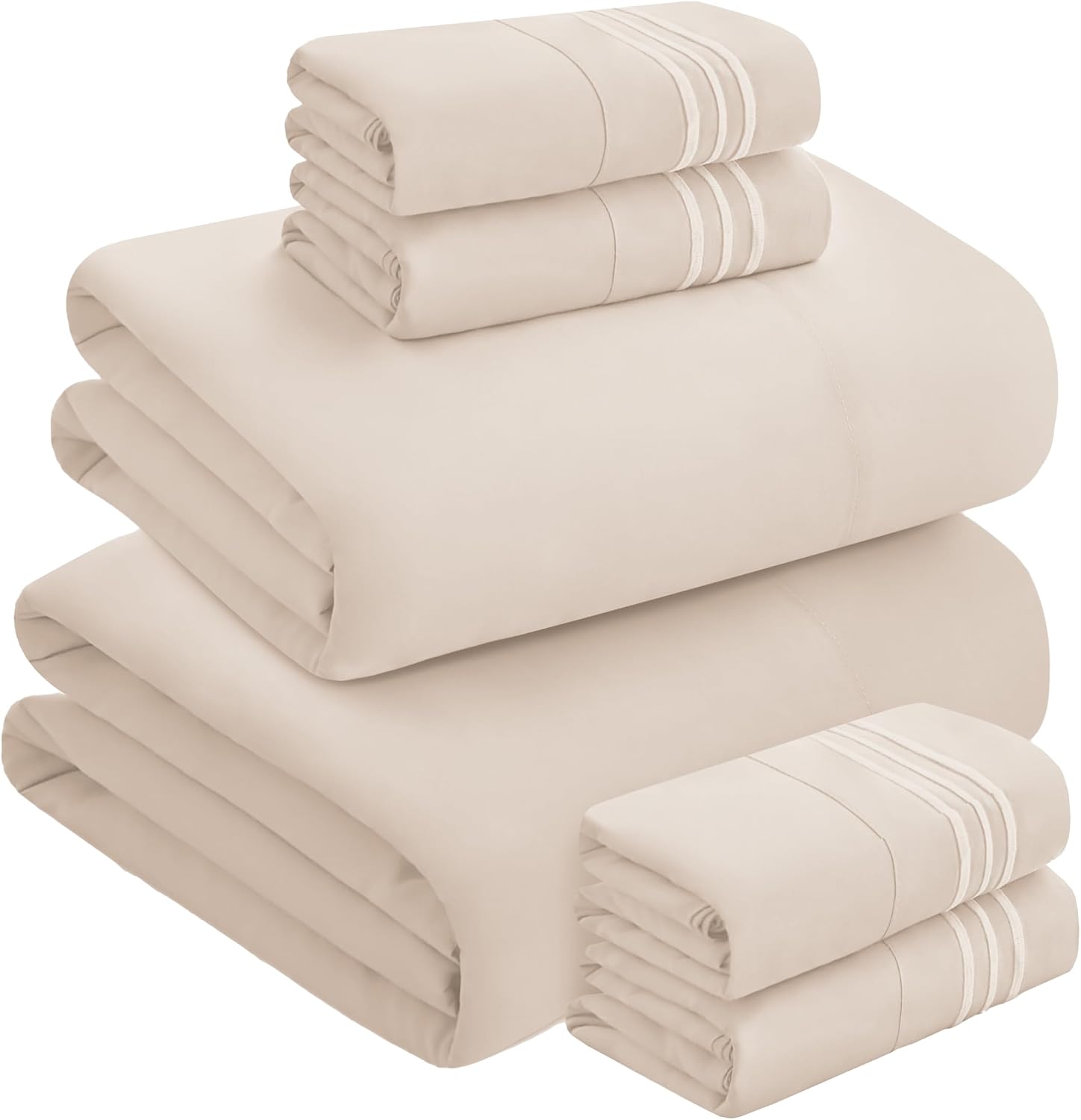 MocassiLuxuryBedding Mocassi Luxury 6-Piece Sheet Set, Ultra Soft 1800 Hotel Quality Microfiber Sheet Set, Fits Mattresses Up to 18 to 24 I…