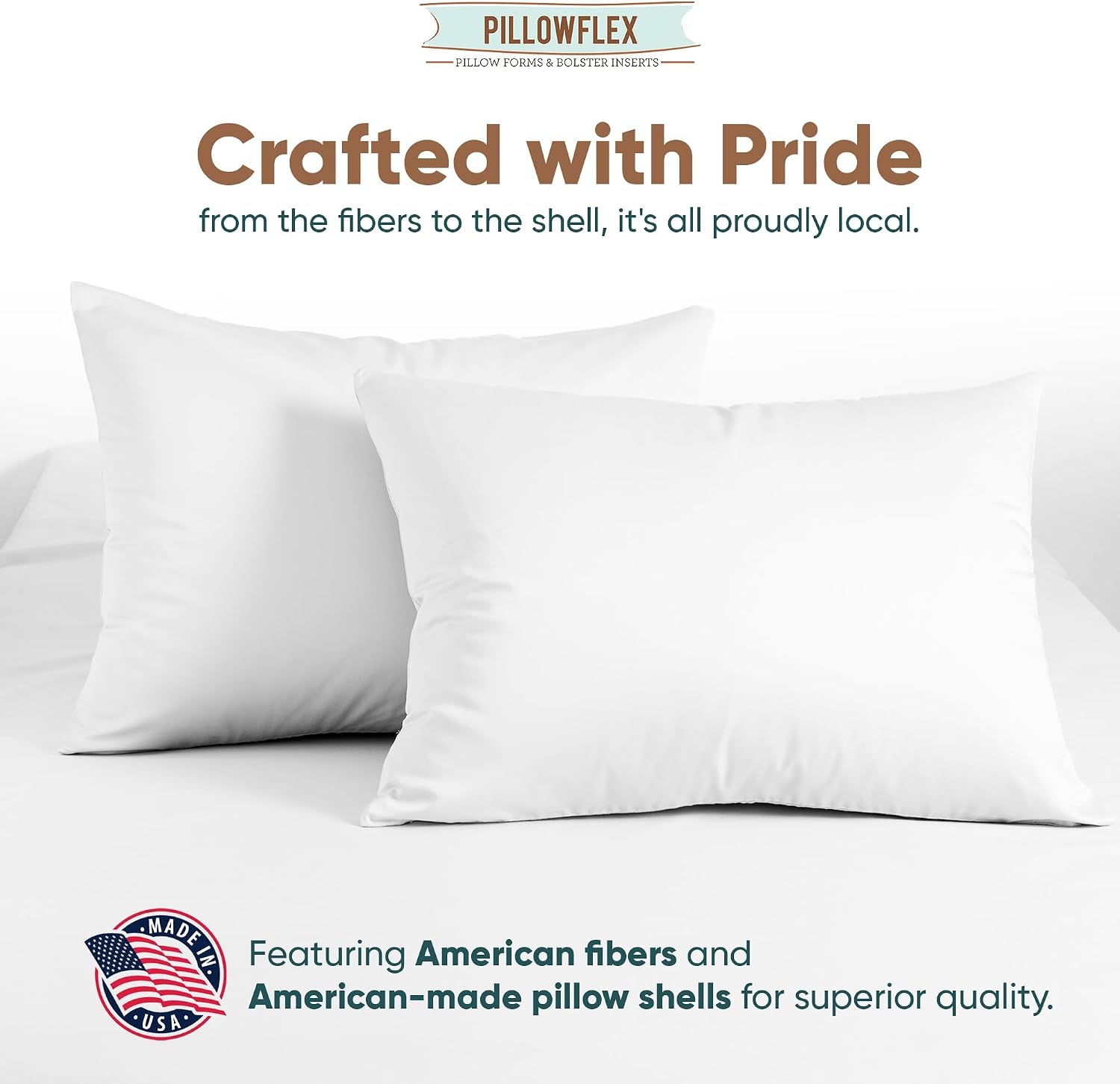 Pillowflex Synthetic Down Sleeping Pillows - King Size - Medium Firmness for Back, Side & Stomach Sleepers - Ideal for King, & California K…