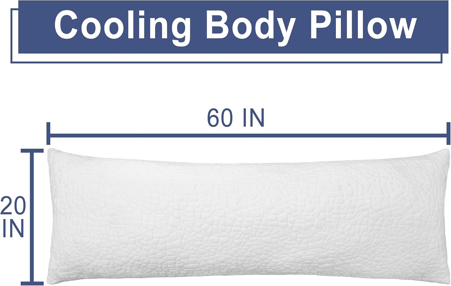 Dwcn Adjustable Body Pillow for Adults - 20x60 Inch Shredded Memory Foam Body Pillow with Removable & Washable Pillowcase, Full Body Suppor…