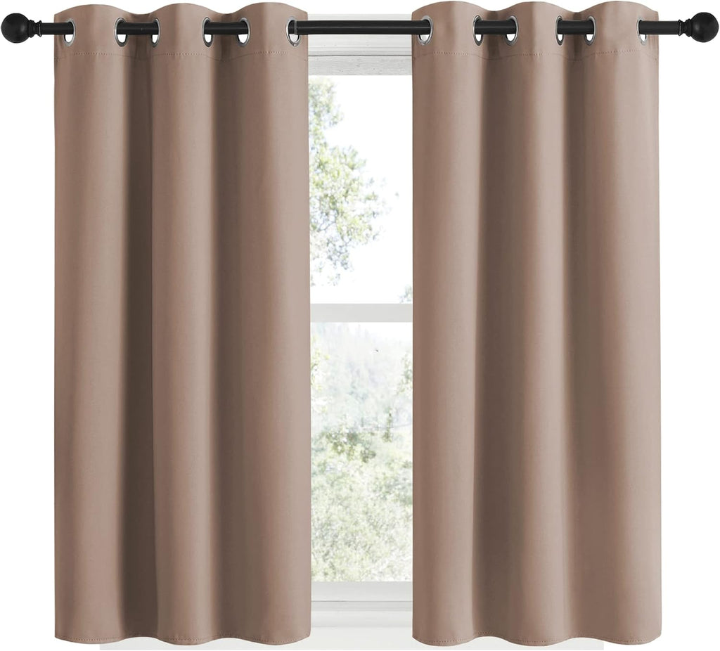 NICETOWN Blackout Window Curtains and Drapes for Kitchen, Window Treatment Thermal Insulated Solid Grommet Blackout Drapery Panels (Set…