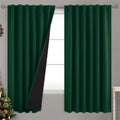 BGment 100% Thermal Insulated Blackout Curtains 63 Inches Long with Liner, Rod Pocket and Back Tab Double Layer Noise Reduce Room…