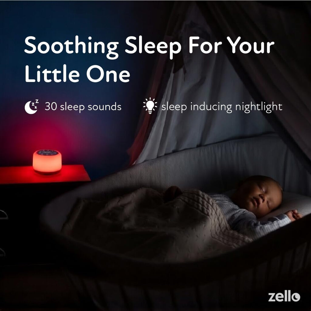Lumi Zello | Original White Noise Machine for Babies & Adults | 30 Sounds | 7 Colour Night Light | Sleep Timer | USB Rechargeable | White N…