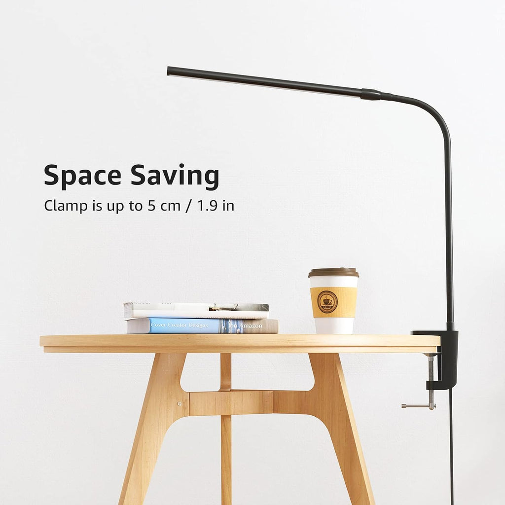 Lepro Clip on Desk Lamp LED Reading light Dimmable USB Small Clamp Lamp with 3 Color Modes 10 Brightness, Adjustable Flexible Gooseneck…