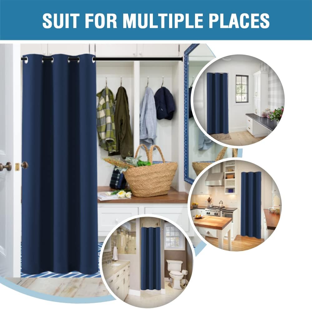 H.VERSAILTEX Doorway Curtain Blackout Closet Door Curtain Room Divider Window Treatment Curtain for Bedroom Thermal Insulated P…
