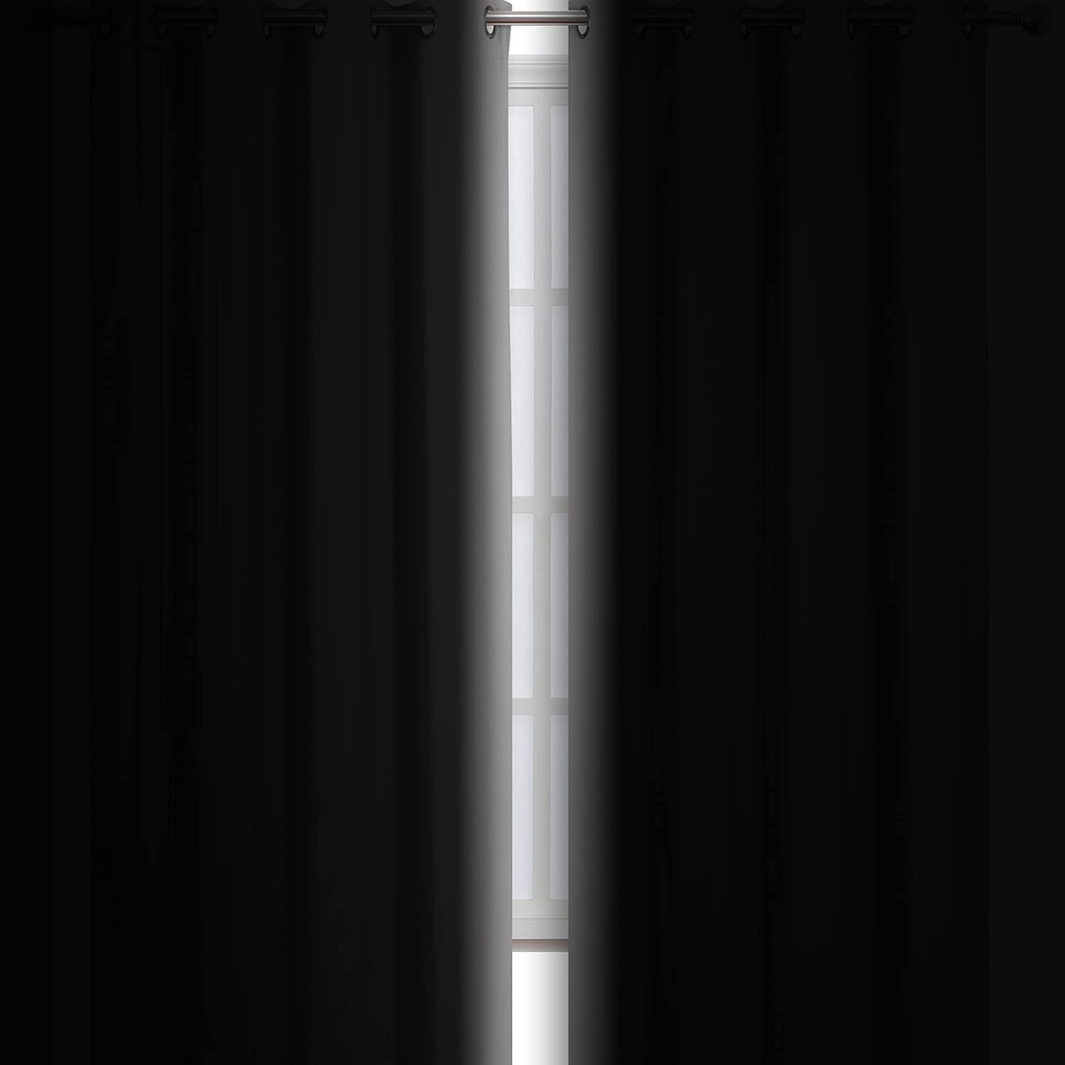 Lemomo Blackout Curtains 66 x 84 inch/Light Grey Curtains Set of 2 Panels/Thermal Insulated Room Darkening Bedroom Curtains 84 inch Grey