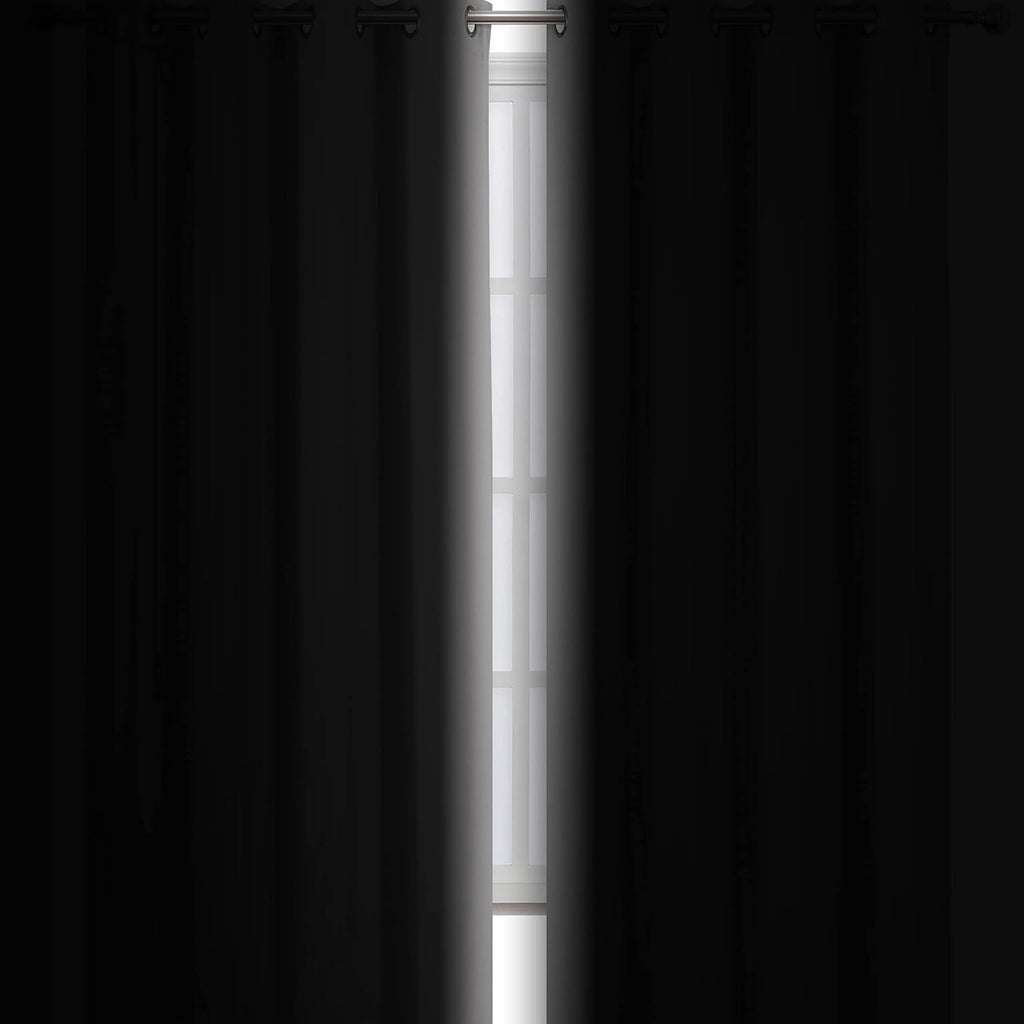 Lemomo Light Grey Blackout Curtains 34 x 84 Inch Length/Set of 2 Curtain Panels/Thermal Insulated Room Darkening Blackout Curtains for Bedr…