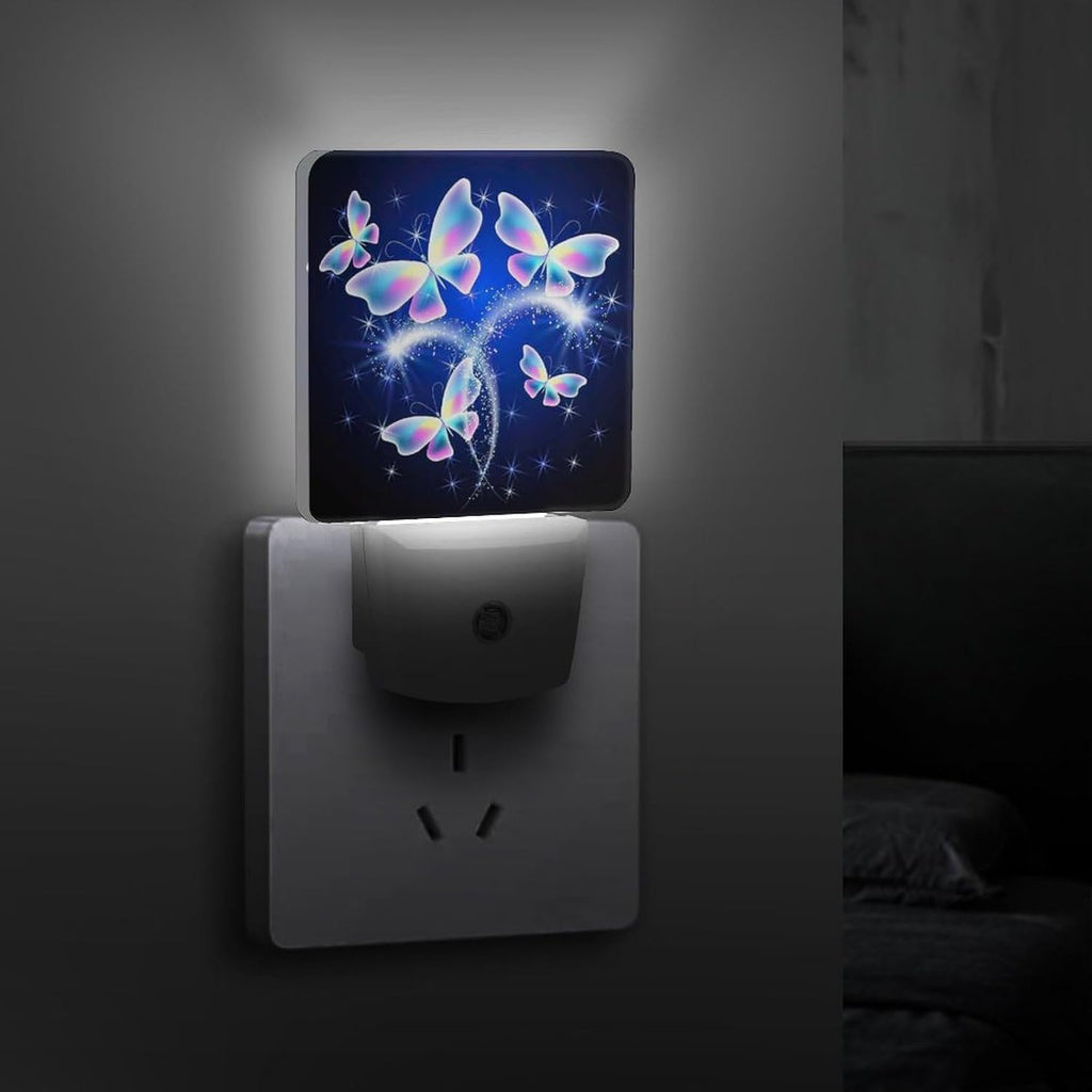 YKJAHSD Butterfly Night Light, Plug into Wall Decor Nightlights for Bedroom, Bathroom, Hallway, Kitchen, with Dusk to Dawn Light Aut…