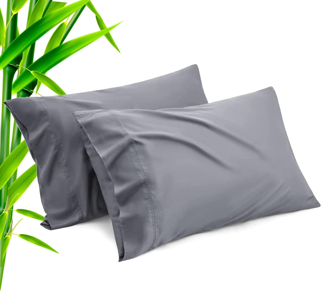 TELUS Pillow Cases King Size 2 Pack, Bamboo Rayon Cooling Pillowcases with Envelope Closure, Cool Breathable Pillow Case for Hot Sleepers…