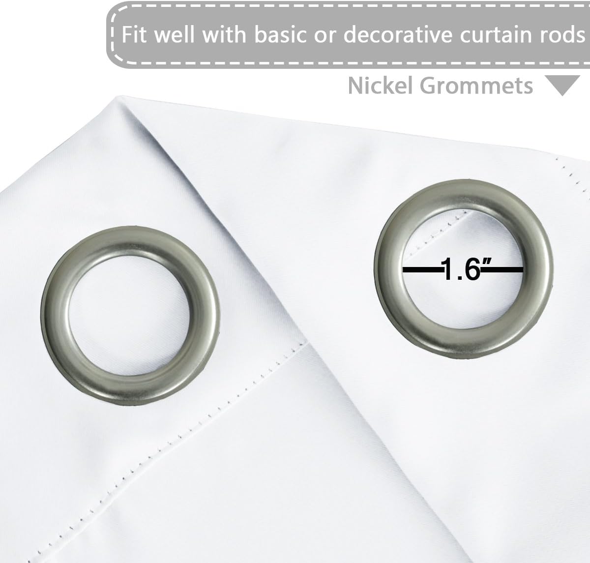 H.VERSAILTEX Patio White Curtains for Sliding Door Extral Wide Curtain Panels Thermal Insulated Room Divider - Grommet Top, 9'…