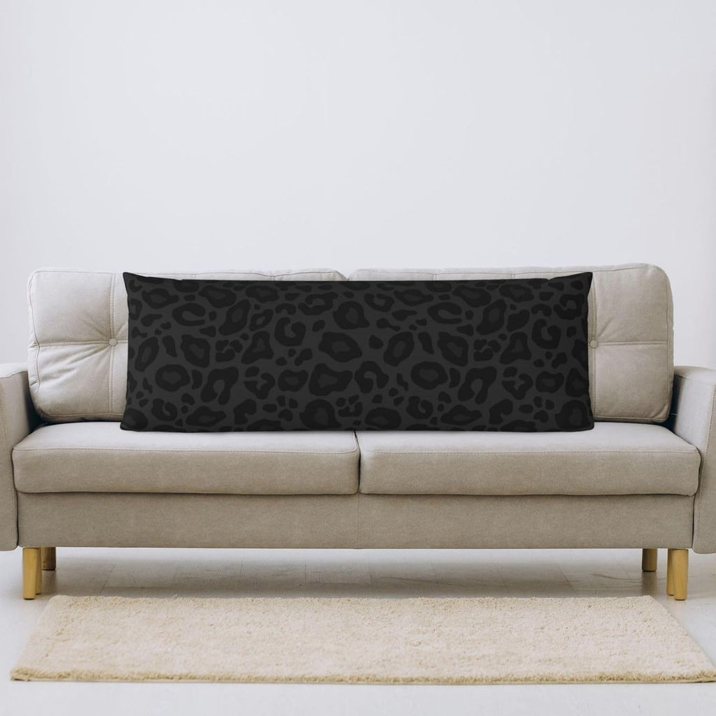Sovvin Black Leopard Cheetah Print Body Pillow Cover Long Pillow Case with Zipper Decorative Soft Cushion Bedding Pillowcase for Cou…