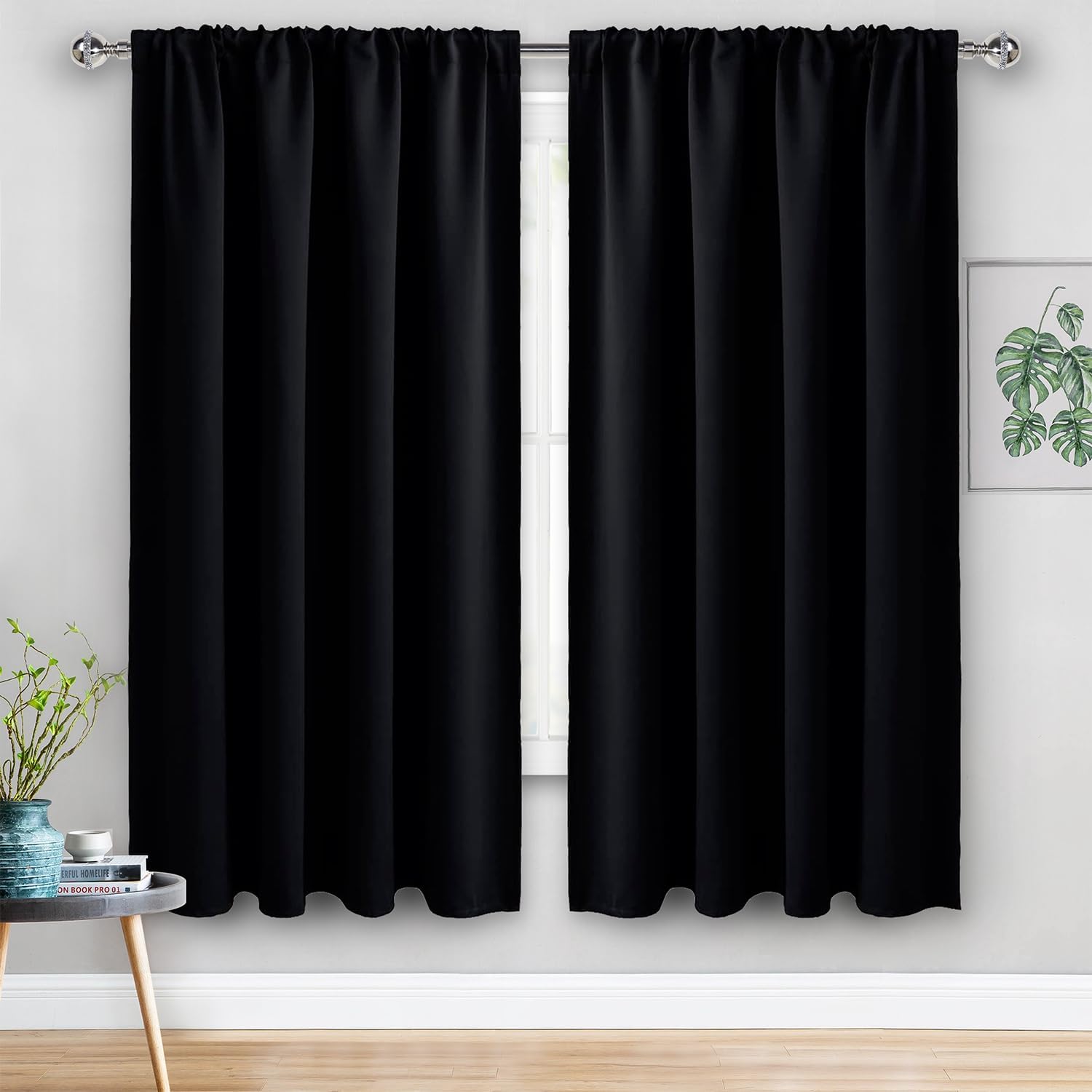 Jiuzhen Blackout Curtains for Bedroom - 70 x 63 Inch Extra Wide Privacy Assured Thermal Insulated Room Darkening Sliding Door Curtains for…