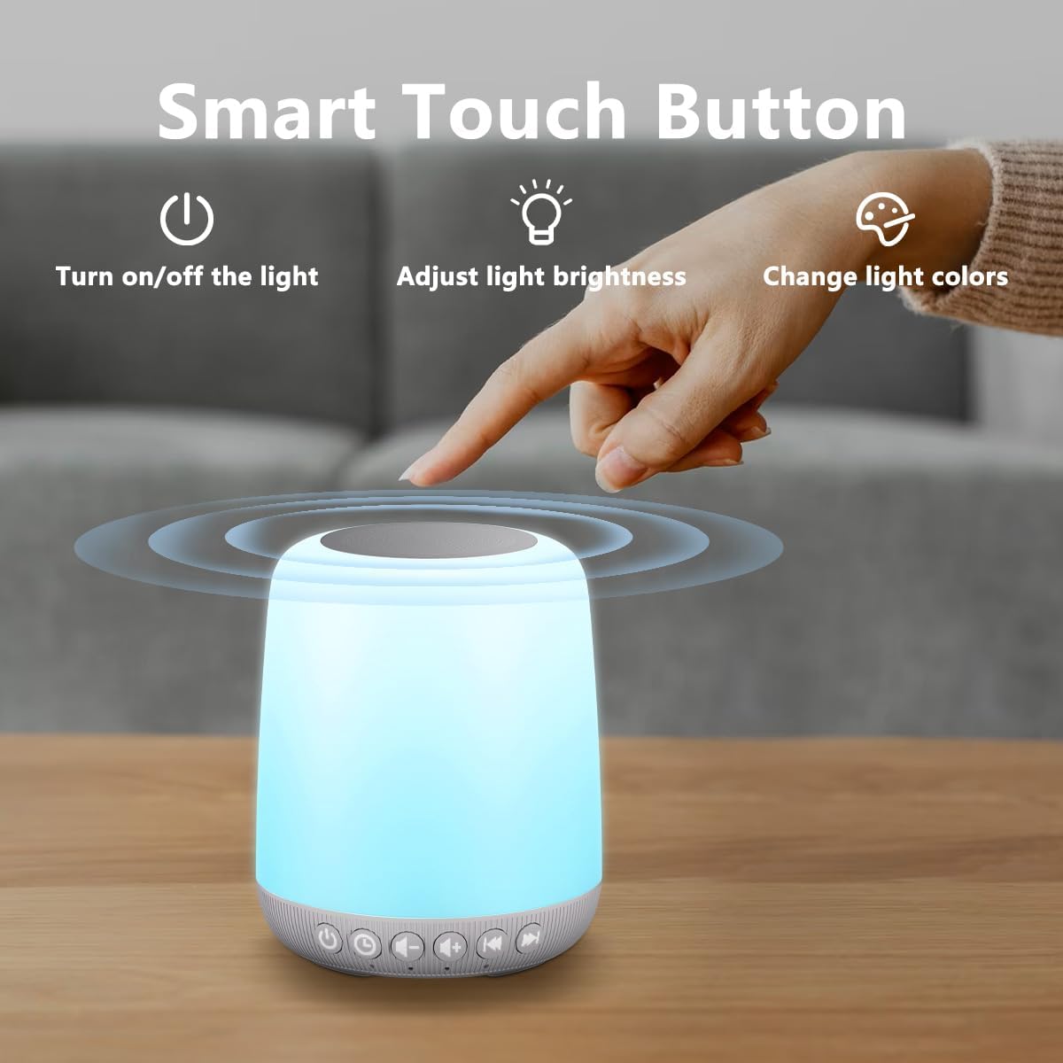 Easysleep White Noise Machine Baby Sound Machine for Sleeping with 12 Night Light Colors 30 Soothing Sounds 4 Timer Portable Sleep…