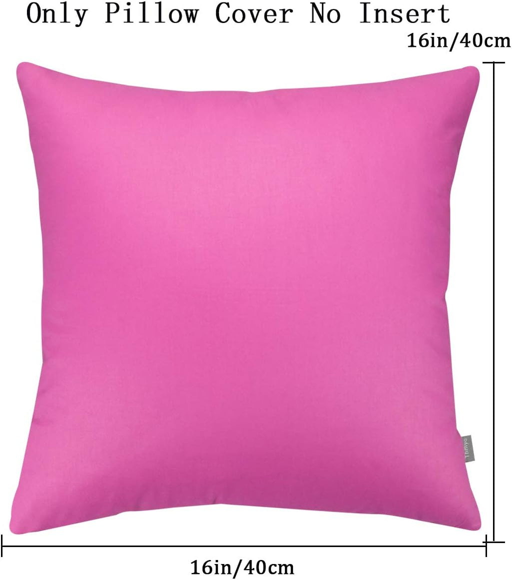 Thmyo 4-Pack 100% Cotton Comfortable Solid Decorative Throw Pillow Case, Square Cushion Cover Pillowcase Sublimation Blank Pillow Covers DI…