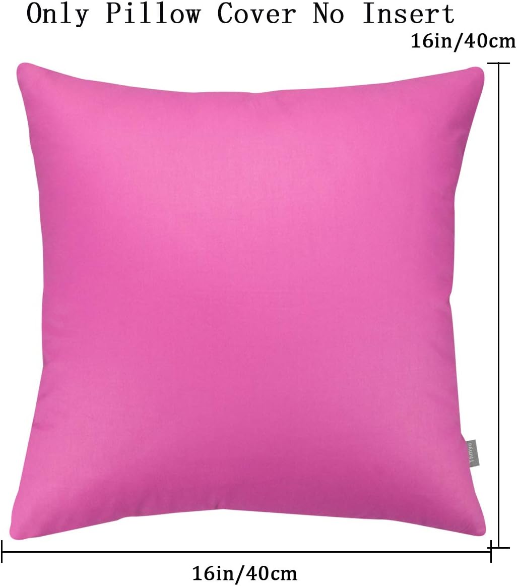 Thmyo 4-Pack 100% Cotton Comfortable Solid Decorative Throw Pillow Case, Square Cushion Cover Pillowcase Sublimation Blank Pillow Covers DI…