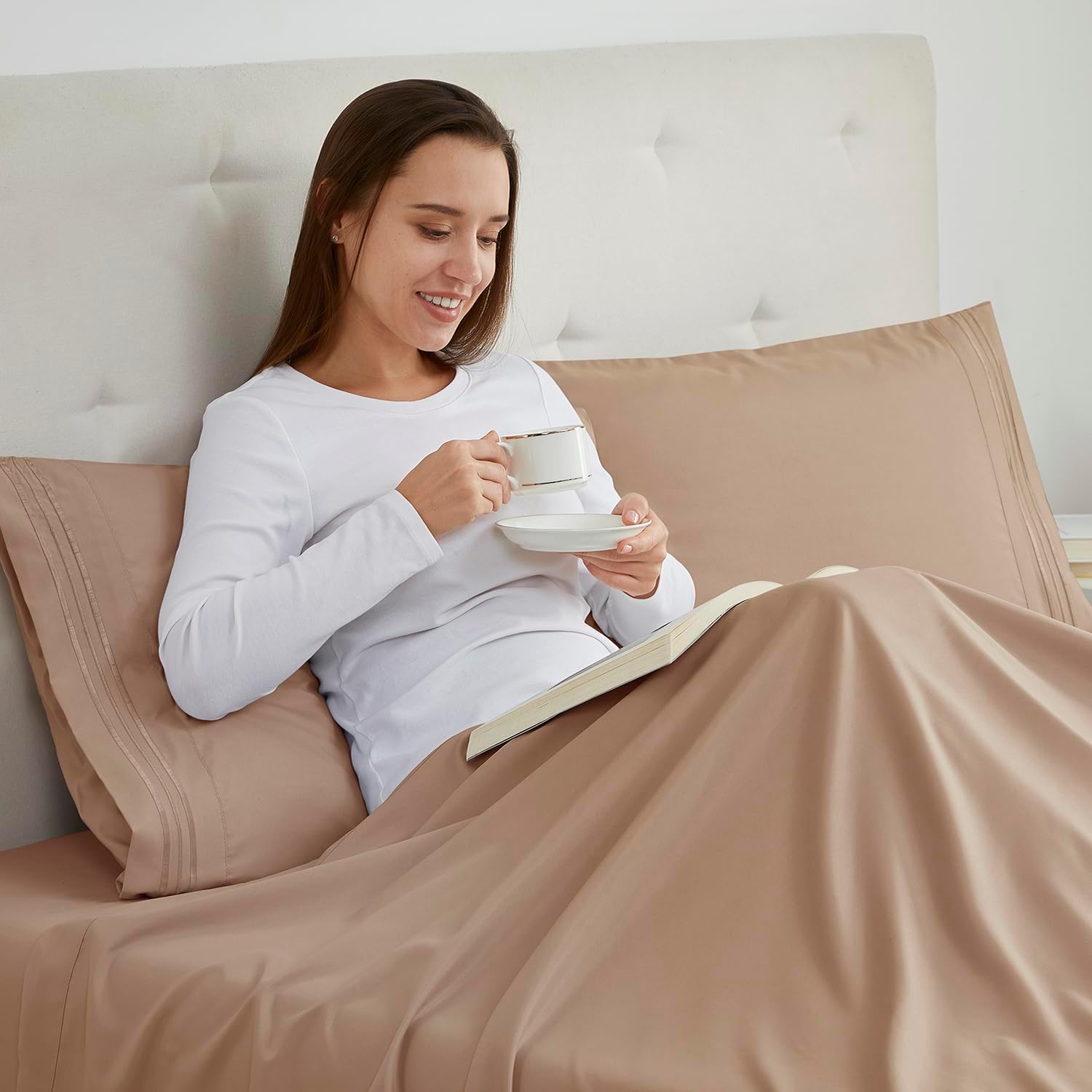 Nestl Taupe King Pillow Cases 2 – Soft King Size Pillow Case, 1800 Brushed Microfiber Pillowcases, Envelope Closure Pillowcase, King Pillow…