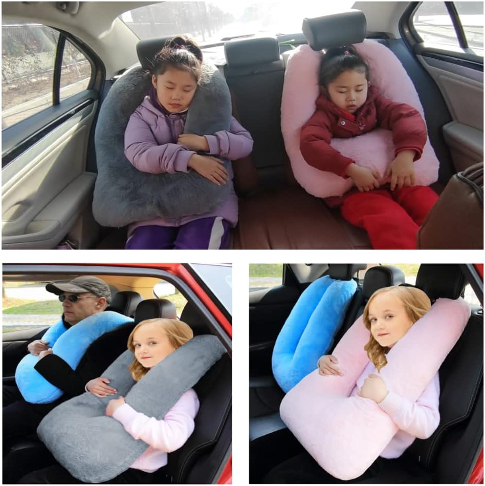 FHSGGP Travel Pillow Cushion for The Back Seat of Car Car Pillow for Kids A Sleeping Artifact Suitable for Long-Distance Travel of Adults…