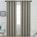Yakamok Premium Room Darkening Thermal Insulated Curtains for Bedroom/Living Room - Classic Grommet Top (2 Panels, Taupe, 52 Inch by 96…
