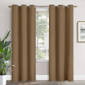 YoungsTex Taupe Blackout Curtains 84 Inches Long for Bedroom - Thermal Insulated Drapes with Grommet Room Darkening Privacy for Living Room…