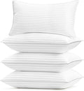 Basic Beyond Hotel Collection Bed Pillows for Sleeping - King Size Pillows Set of 4, 20x36, White