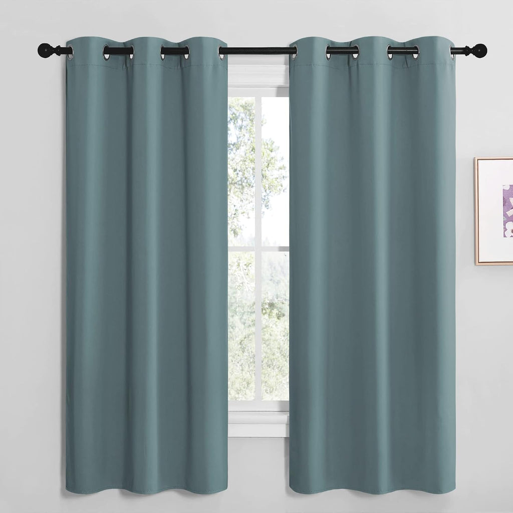 NICETOWN Modern Blackout Curtains Noise Reducing, Thermal Insulated and Privacy Room Darkening Drape Panels for Boy's Guest Room Door…