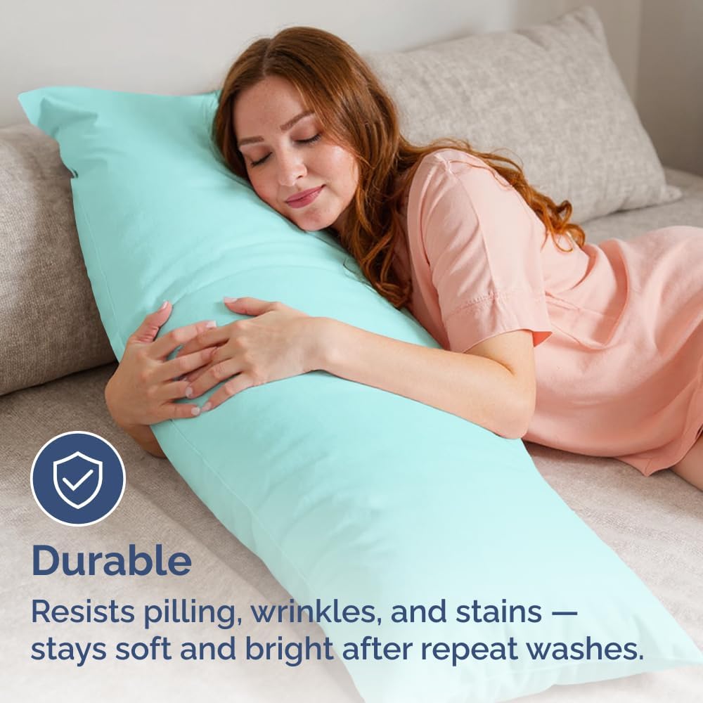 Body Pillowcases Set of 2-20x54 Long Body Pillow Case - Soft Body Pillow Cover for Sleeping & Side Sleepers - Comfy, Breathable & Wrinkle…