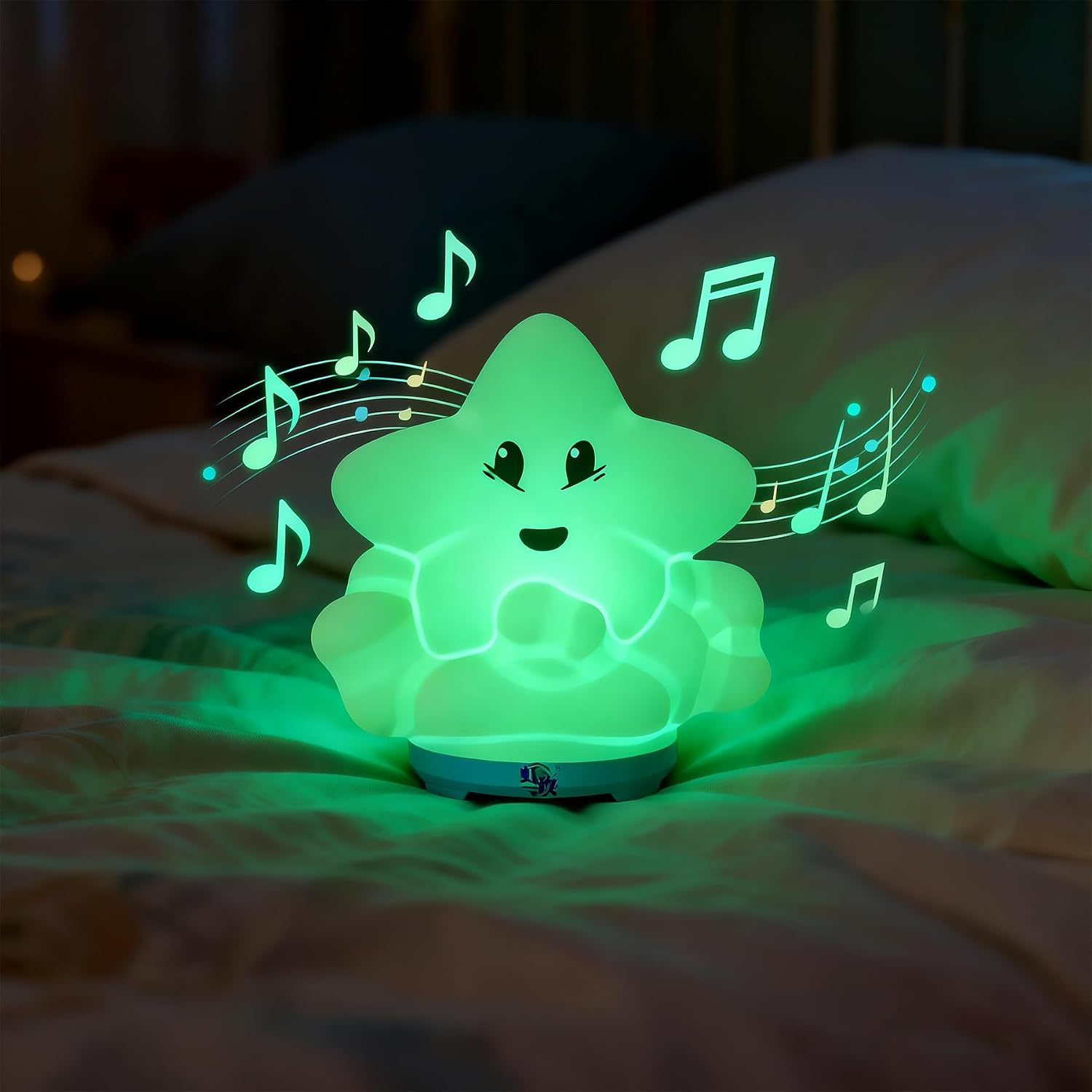wapentake® Baby Night Light, Kids Night Light with Bluetooth Speaker & Music, Portable Nursery Night Light for Girls Bedroom, 16 Colors…