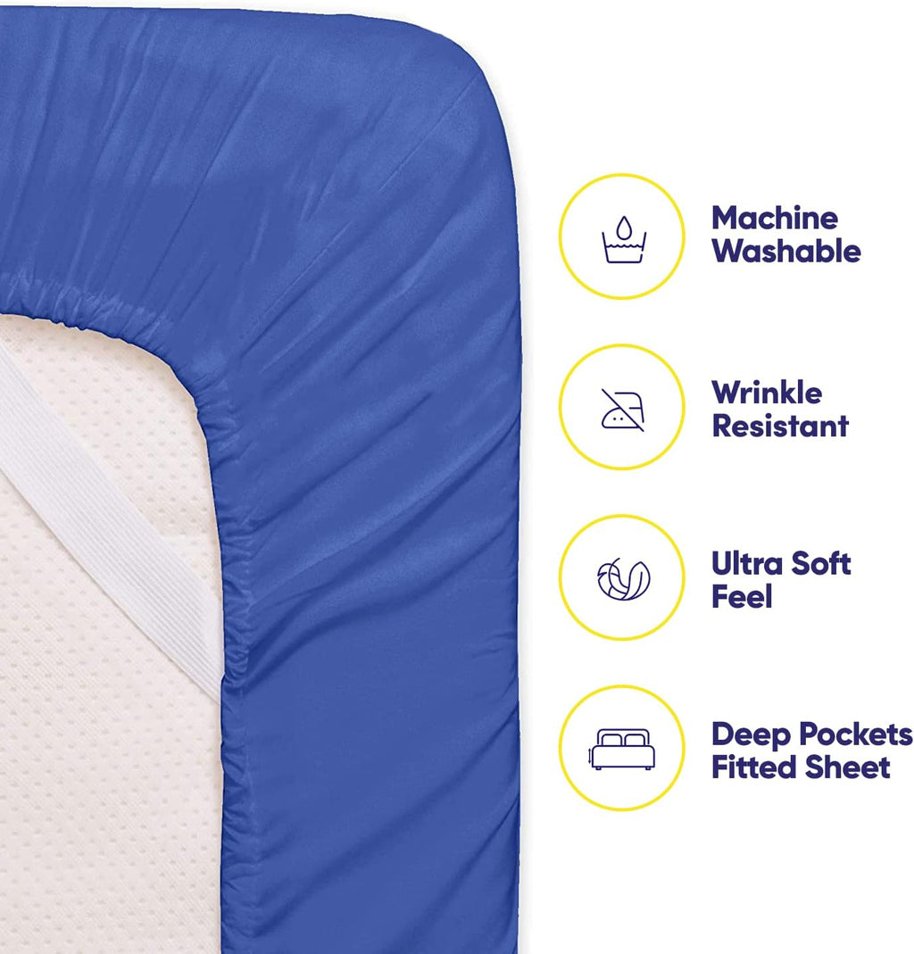 Full Size Bed Sheets - 6 Piece 1500 Supreme Collection Fine Brushed Microfiber Deep Pocket Full Sheet Set Bedding - 2 Extra Pillow Cases…
