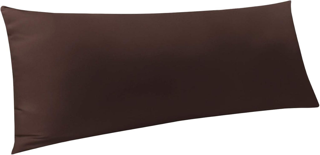 Ntbay Body Pillowcase - Brushed Microfiber 20x54 Pillowcase - Soft, Wrinkle-Free, Fade-Resistant, Stain-Resistant, Dark Brown Body Pillow C…