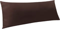 Ntbay Body Pillowcase - Brushed Microfiber 20x54 Pillowcase - Soft, Wrinkle-Free, Fade-Resistant, Stain-Resistant, Dark Brown Body Pillow C…
