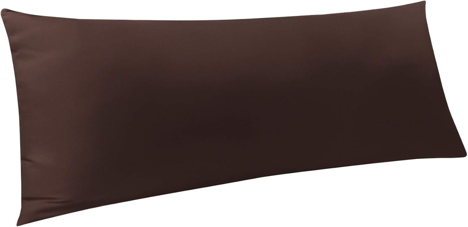 Ntbay Body Pillowcase - Brushed Microfiber 20x54 Pillowcase - Soft, Wrinkle-Free, Fade-Resistant, Stain-Resistant, Dark Brown Body Pillow C…