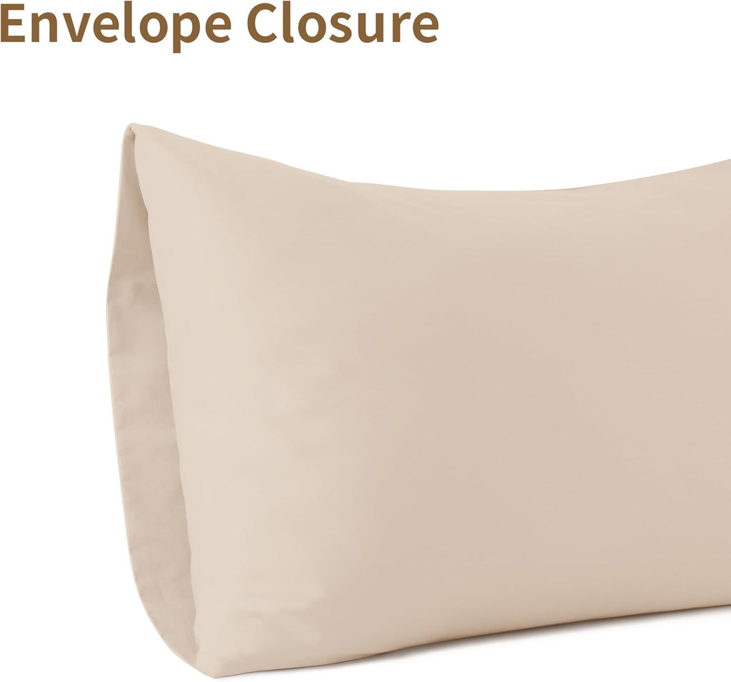ShunjieHome 100% Egyptian Cotton Pillow Cases Set of 2, Queen Size 400 Thread Count Cooling Pillowcases, Soft and Breathable Pillow Covers wi…