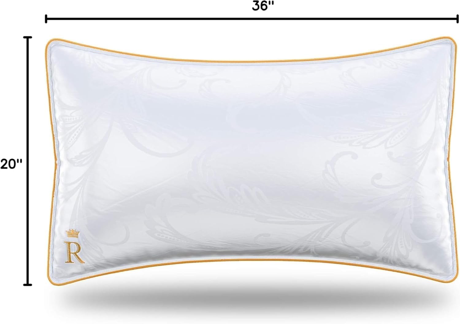 Royaltherapy Royal relaxation Pillows King Size Set of 2, Down Alternative Bed Pillows, Adjustable King Size, Jacquard Cotton, for All…