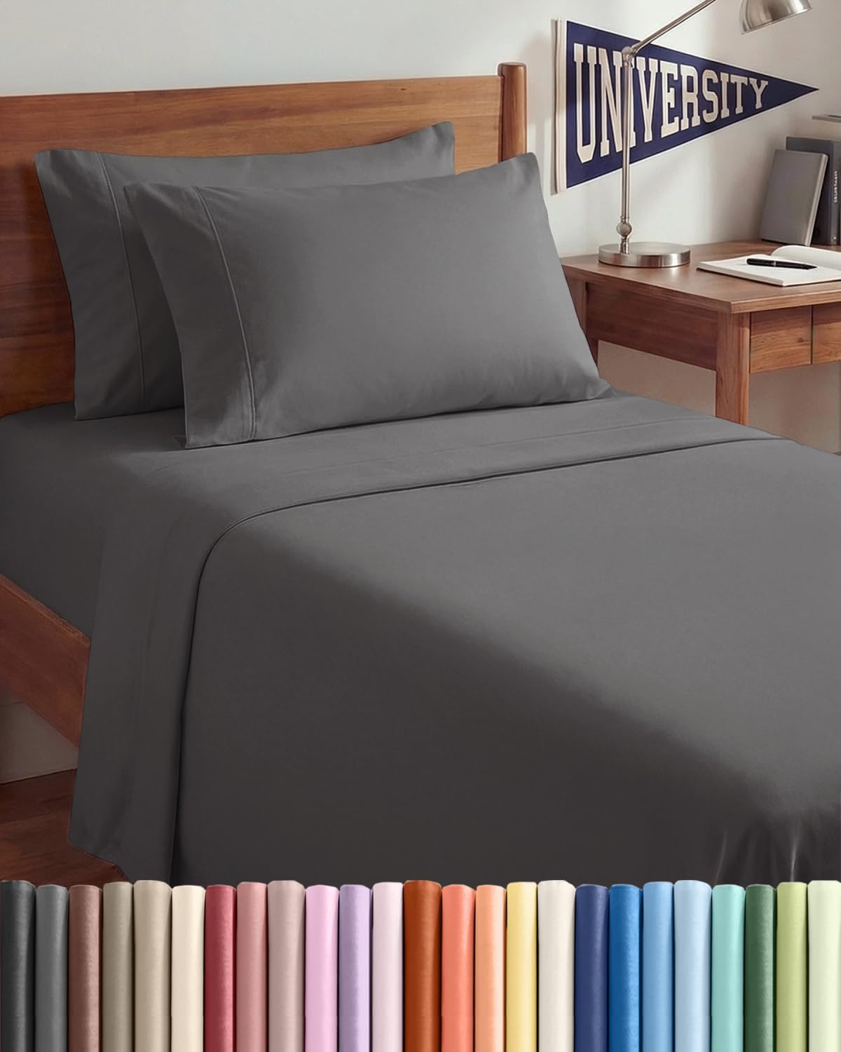 Twin XL 4 Piece Sheet Set - Comfy Breathable & Cooling - Hotel Luxury Bedding for Women, Men, Kids, Teens & Children - 1 Flat & 1 Fitted…