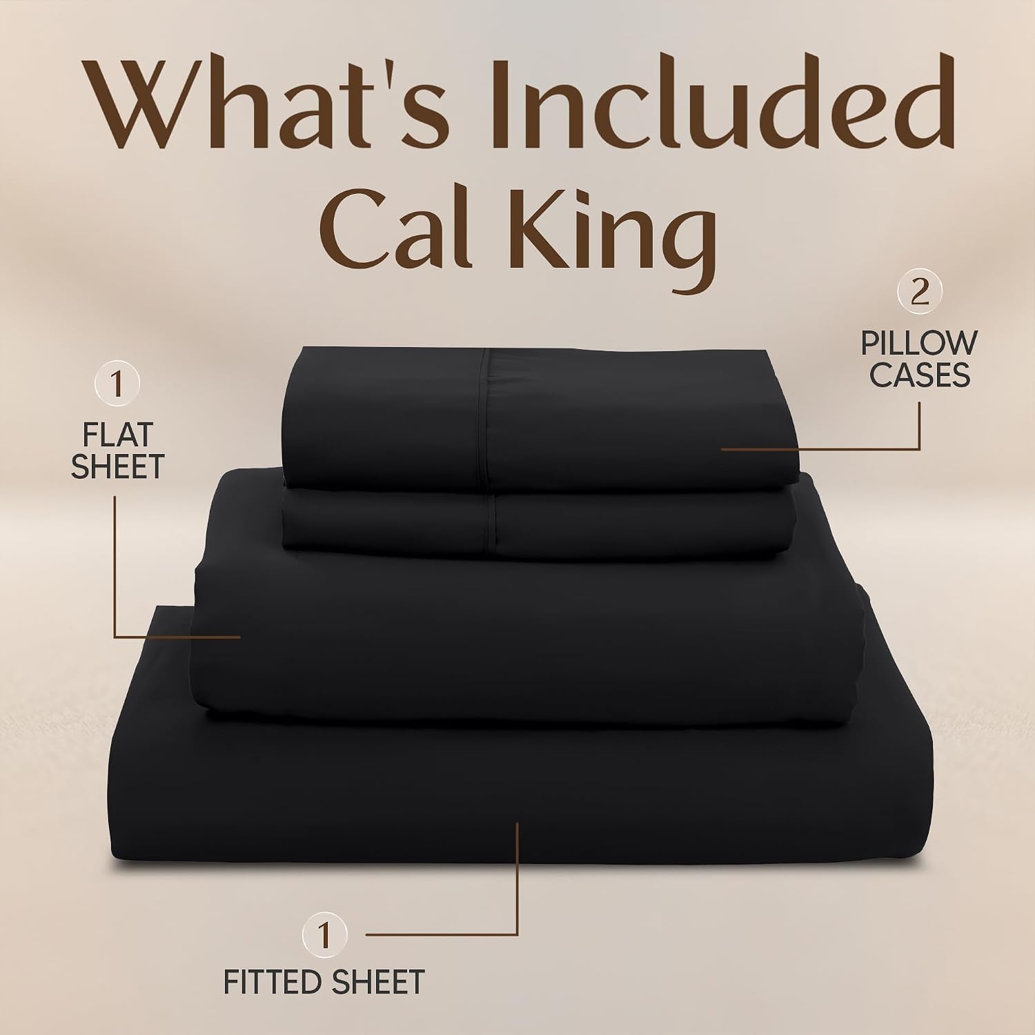 Utopiabedding Utopia Bedding California King Size Sheet Set – 4 Piece Bed Sheets, Soft and Breathable Microfiber, Includes 1 Fitted Sheet,…