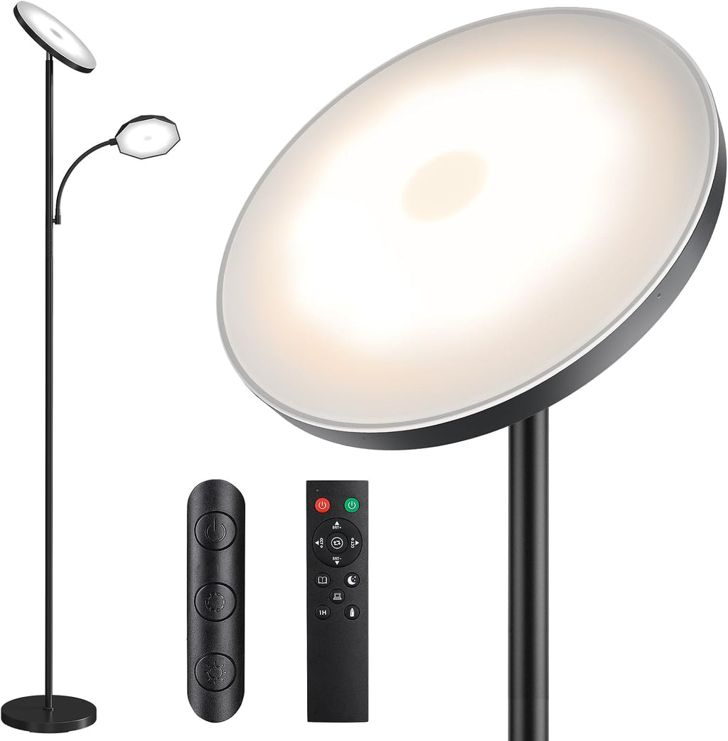 SUNMORY Floor Lamps for Living Room, 48W/4200LM Super Bright LED Floor Lamp with Remote Control, 69" Tall Standing Lamp with Stepless…