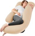 Sasttie Pregnancy Pillows for Sleeping, U Shaped Cooling Full Body Pillow with Removable Cover, Pregnant Women Must Haves, Maternity Essent…