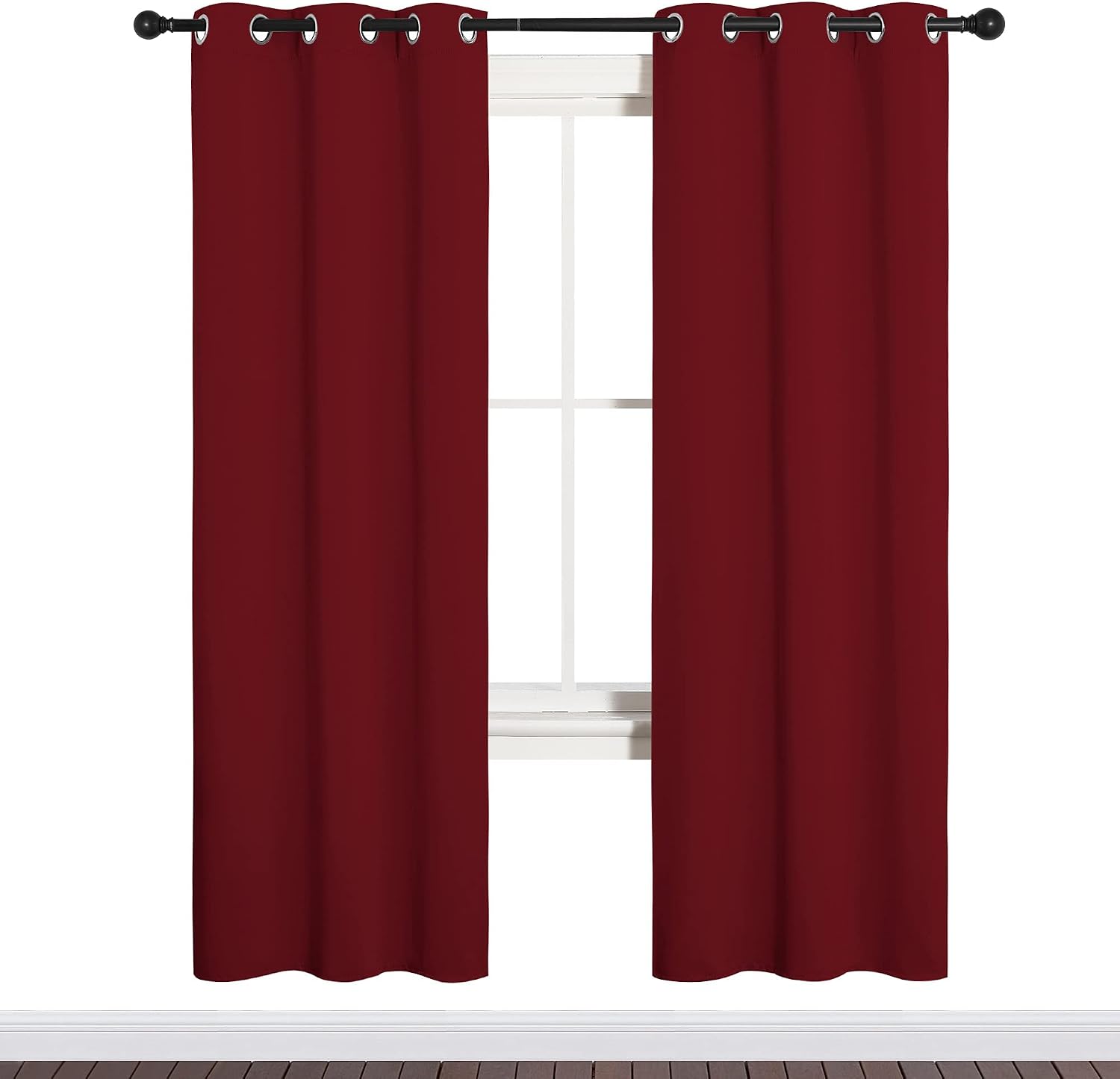 NICETOWN Christmas Window Curtains Blackout Drapes, Thermal Insulated Christmas Decorative Blackout Curtains/Draperies for Laundry Room…