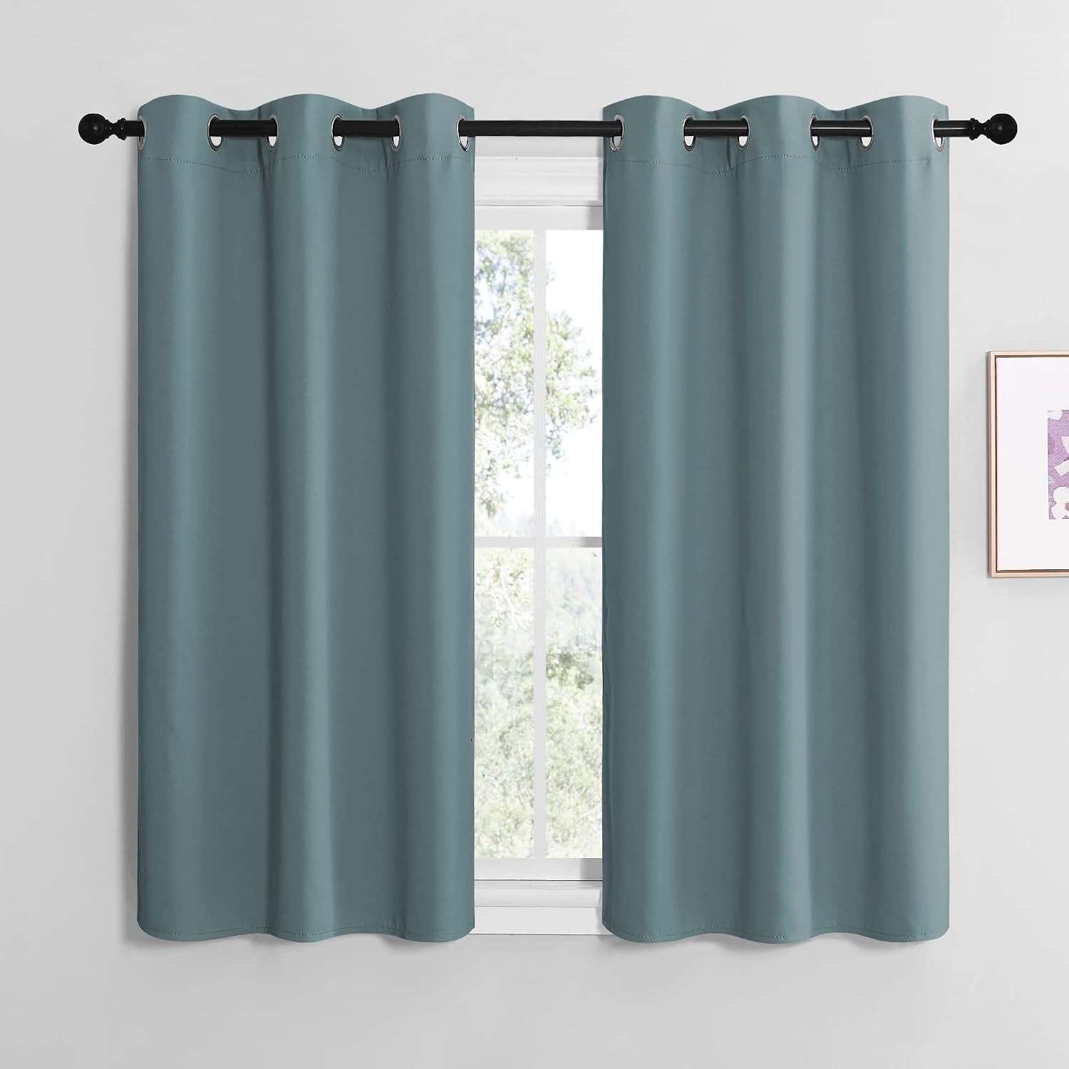 NICETOWN Modern Blackout Curtains Noise Reducing, Thermal Insulated and Privacy Room Darkening Drape Panels for Boy's Guest Room Door…