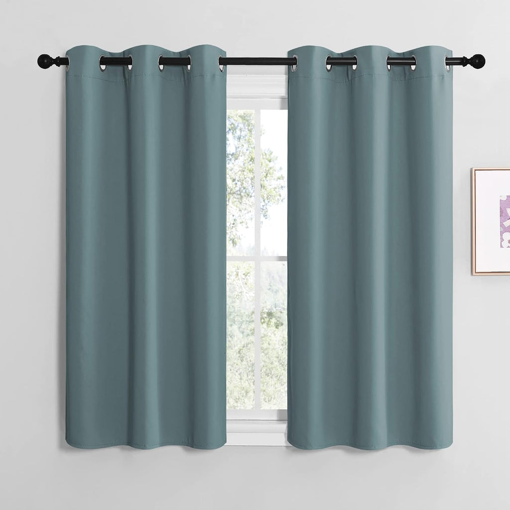 NICETOWN Modern Blackout Curtains Noise Reducing, Thermal Insulated and Privacy Room Darkening Drape Panels for Boy's Guest Room Door…