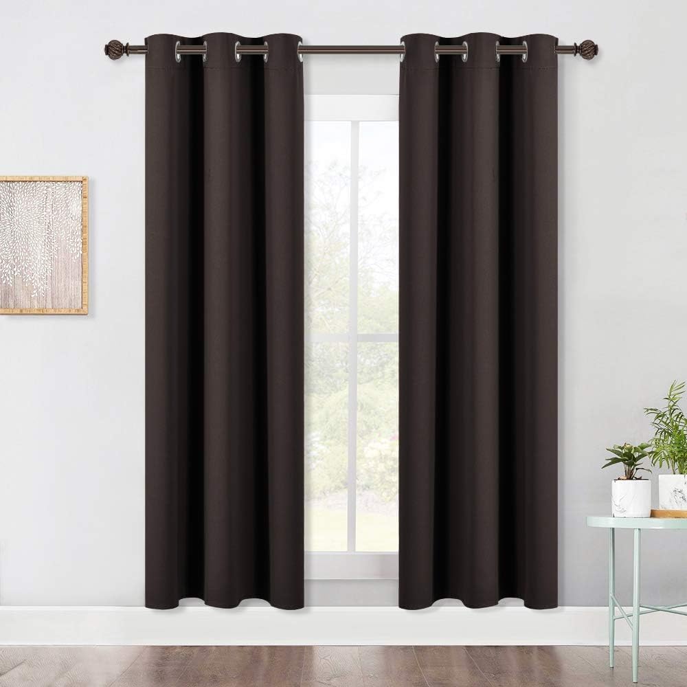 NICETOWN Blackout Curtain Panels for Kids Room, Energy Smart Thermal Insulated Solid Grommet Top Blackout Draperies/Drapes (2 Panels…