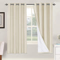 H.VERSAILTEX 100% Blackout Curtains for Bedroom Thermal Insulated Linen Textured Curtains Heat and Full Light Blocking Drapes Living Room…