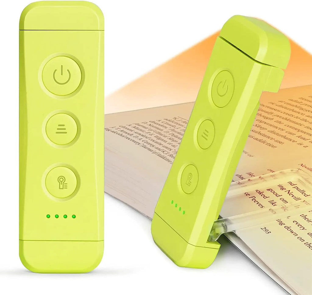 Glocusent USB Rechargeable Book Light, Portable Clip-on LED Reading Light, Reading Lights for Books in Bed with 3 Amber Colors & 5…