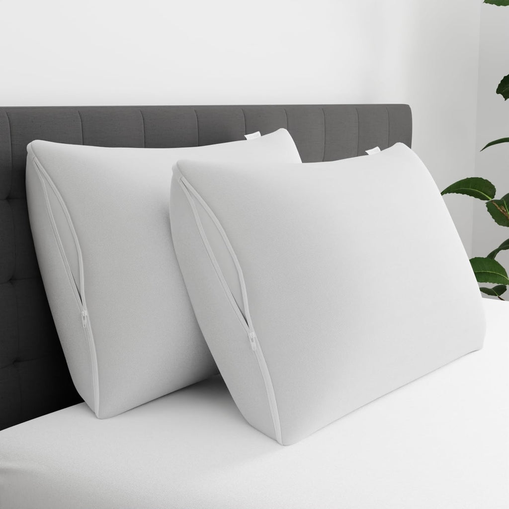 Set of 4 King AllerEase Pillow Protectors - Moisture Wicking, Advanced Allergy Protection - Premium Polyester, Zippered Protectors,(Pack of 2)