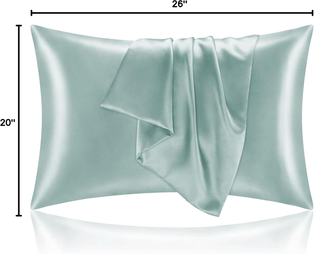 Bedelite Satin Pillowcase for Hair and Skin, Super Soft and Cooling Similar to Silk Pillow Cases 2 Pack with Envelope Closure, Gift for Wom…