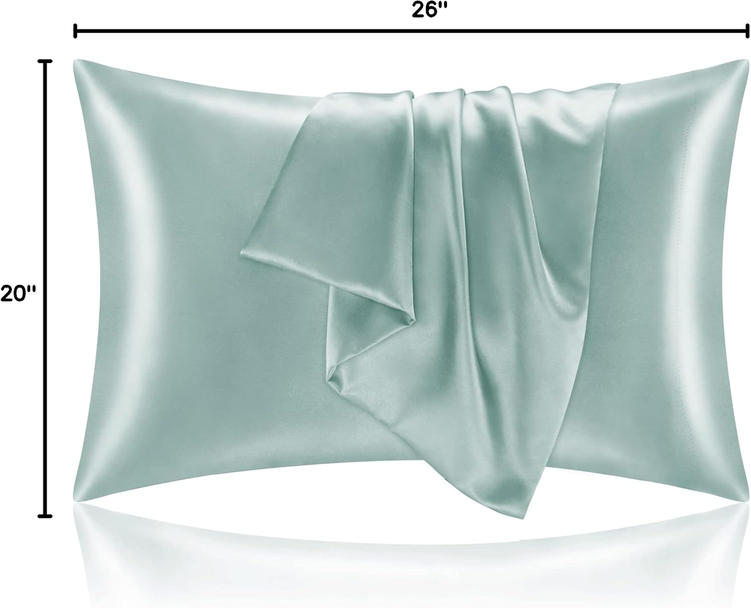 Bedelite Satin Pillowcase for Hair and Skin, Super Soft and Cooling Similar to Silk Pillow Cases 2 Pack with Envelope Closure, Gift for Wom…
