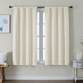 Simplebrand Ava Light Beige Short Light Filtering Curtains for Bedroom 54 Inches Long 2 Panels Set, Solid Thermal Insulated, Energy Saving…